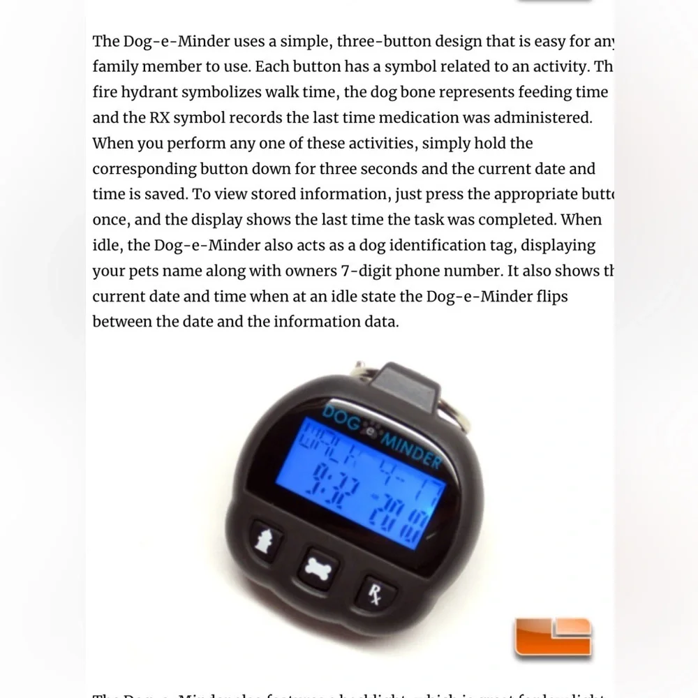 Dog e Minder Digital Pet Tracker - Black | SEALED